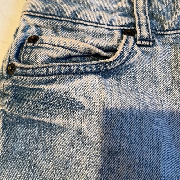 Moto  size 2 denim shorts with stretch pockets frayed hem - Picture 2 of 8